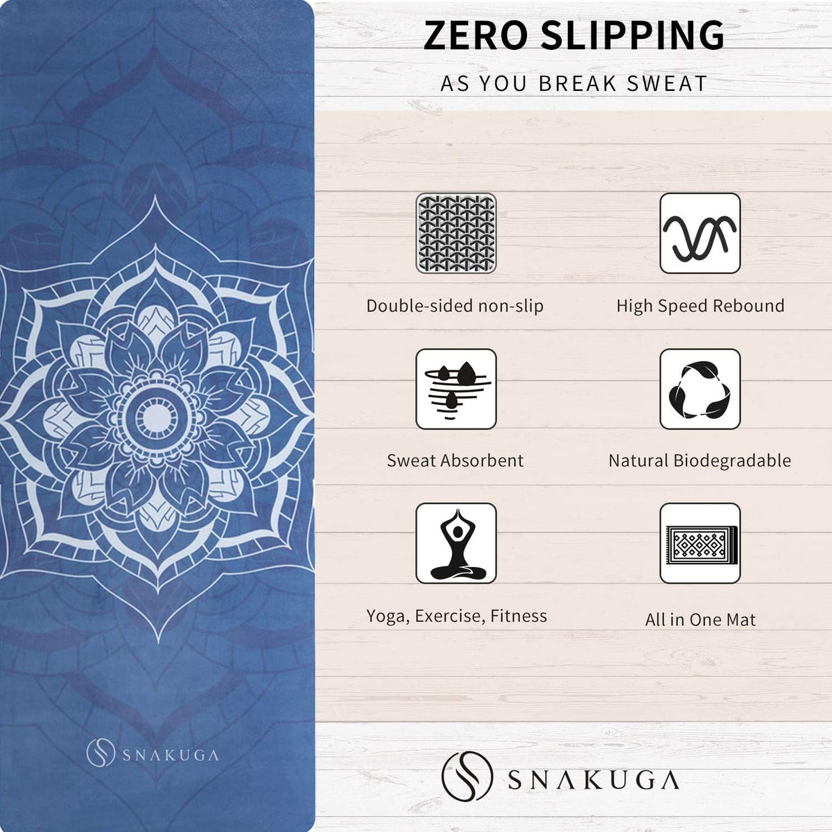 Travel Yoga Mat, Non Slip Exercise Suede Mat with Carry Bag, All-Purpose Fitness Mat with High Density Anti-Tear Surface for Women, Ideal for Pilates Workout (72'' X 24'' X 1.5Mm Thick)