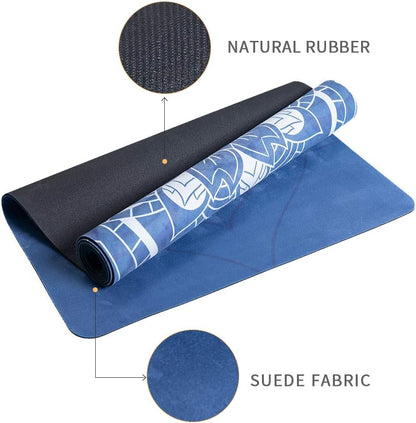 Travel Yoga Mat, Non Slip Exercise Suede Mat with Carry Bag, All-Purpose Fitness Mat with High Density Anti-Tear Surface for Women, Ideal for Pilates Workout (72'' X 24'' X 1.5Mm Thick)